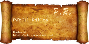 Páll Róza névjegykártya