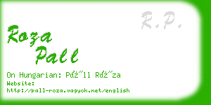 roza pall business card